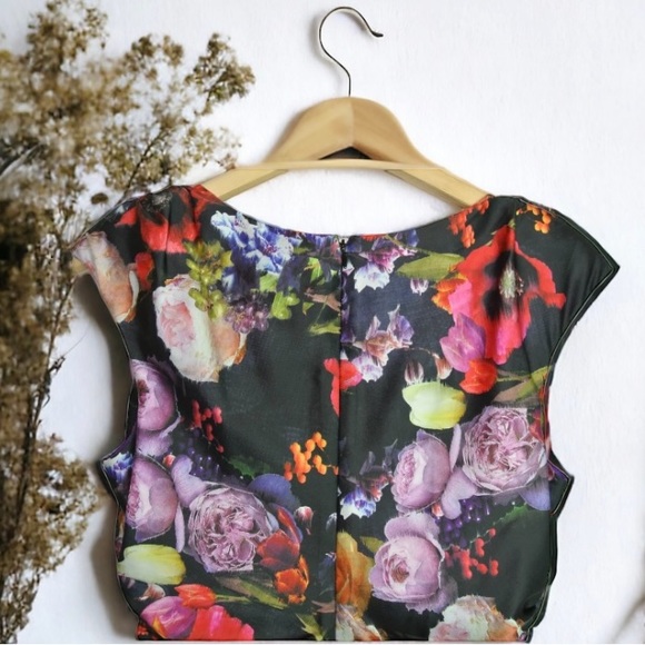 IVY & BLU by Maggy Boutique Black Floral Formal Dress Size 4 - Picture 7 of 10